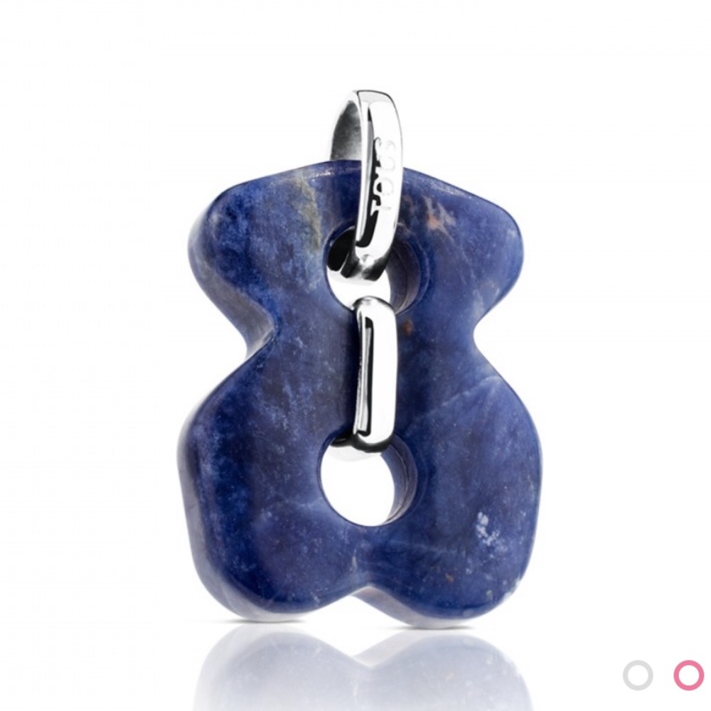 Authentic TOUS Silver Cruise Pendant with Sodalite